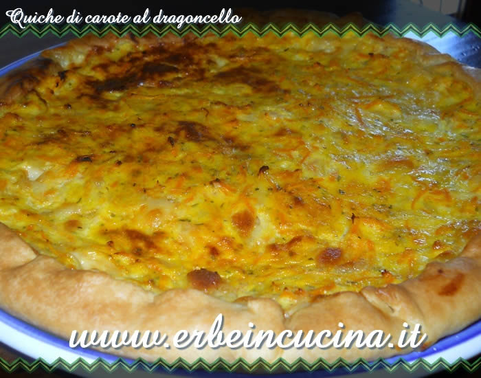 Quiche di carote al dragoncello