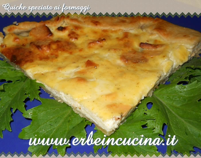 Quiche speziata ai formaggi