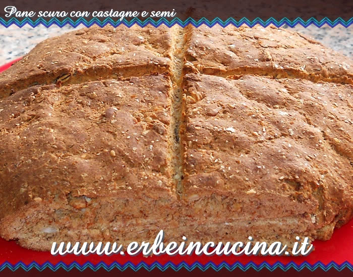 Pane scuro con castagne e semi