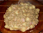 Gnocchetti con crema di legumi al pesto