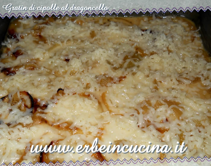 Gratin di cipolle al dragoncello