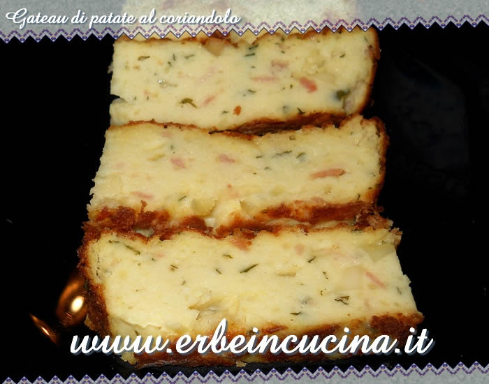 Gateau di patate al coriandolo