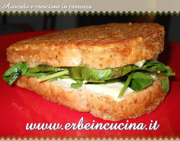 Avocado e crescione in carrozza