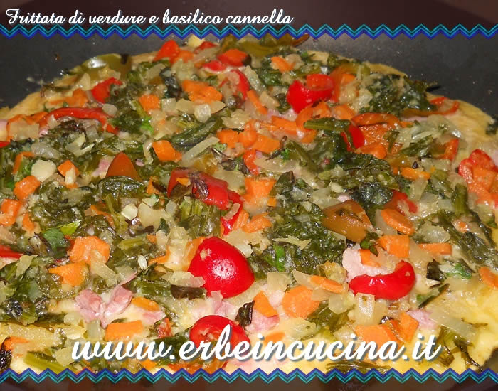 Frittata di verdure e basilico cannella
