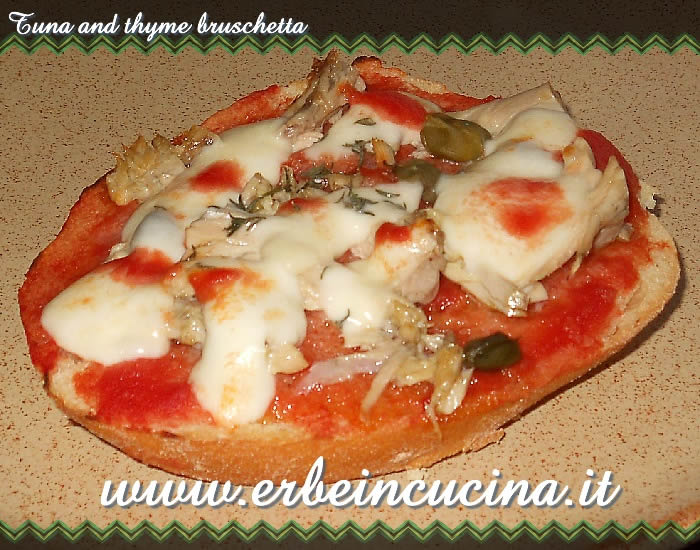 Tuna and thyme bruschetta