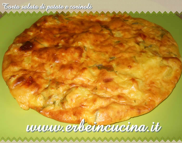 Torta salata di patate e corinoli