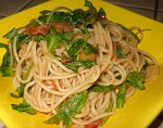 Spaghettini con rucola e erba cipollina