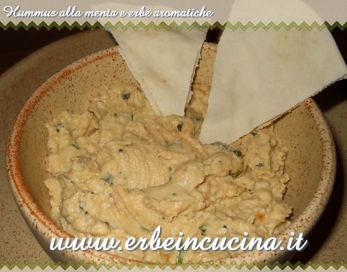 Hummus alla menta e erbe aromatiche