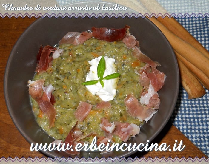 Chowder di verdure arrosto al basilico