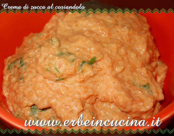 Crema di zucca al coriandolo