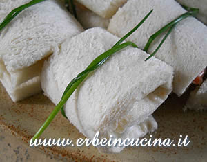 Tramezzini con erba cipollina