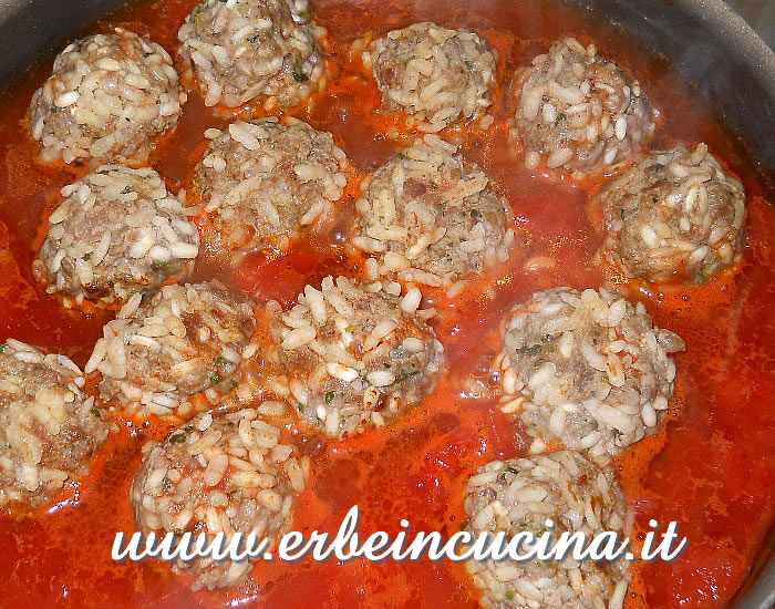 Polpette di carne e riso al basilico